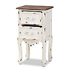 Alternate image 3 for Baxton Studio Emile 2-Drawer Nightstand in Brown/White