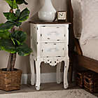 Alternate image 1 for Baxton Studio Emile 2-Drawer Nightstand in Brown/White