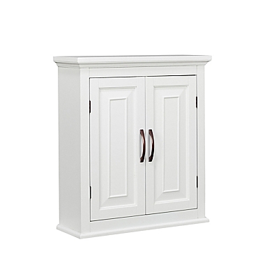 Teamson Home St James 2-Door Removable Wall Cabinet in White Finish. View a larger version of this product image.