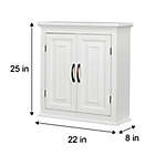Alternate image 6 for Teamson Home St James 2-Door Removable Wall Cabinet in White Finish