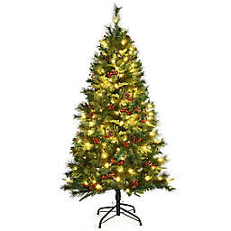 Boyel Living™ 5-Foot Fir Pre-Lit Artificial Christmas Tree with White LED Lights