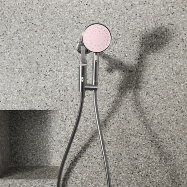 hai&reg; Multi-Spray Bluetooth&reg;-Enabled Handheld Showerhead in Rose Quartz. View a larger version of this product image.