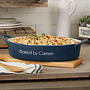 Personalized Classic Oval Baking Dish in Navy