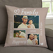 Photo Collage For Him Personalized Photo 14-Inch Velvet Throw Pillow