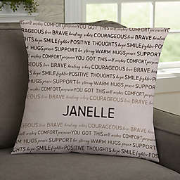 Words of Encouragement Personalized 18-Inch Throw Pillow