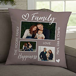 Photo Collage For Her Personalized 18-Inch Velvet Throw Pillow