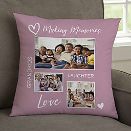Photo Collage For Grandparents Personalized 14-Inch Throw Pillow