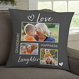 Photo Collage For Grandparents Personalized 18-Inch Throw Pillow