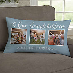 Photo Collage For Grandparents Personalized Lumbar Throw Pillow