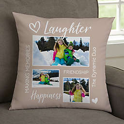 Photo Collage For Kids Personalized 14-Inch Throw Pillow