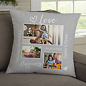 Photo Collage For Him Personalized Photo 18-Inch Throw Pillow