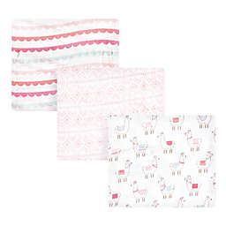 Hudson Baby® 3-Pack Llama Muslin Cotton Blankets