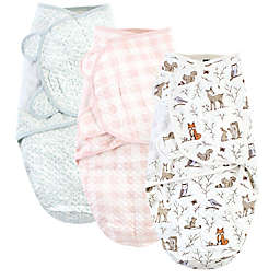 Hudson Baby® Size 0-3M 3-Pack Enchanted Swaddle Wraps in Pink