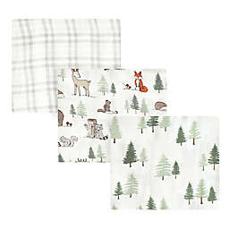 Hudson Baby® 3-Pack Forest Animals Muslin Cotton Blankets