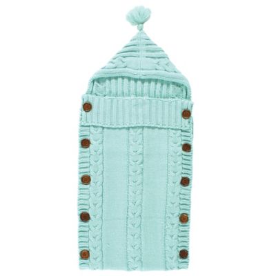 Hudson Baby&reg; Size 0-12M Knitted Baby Wrap Sack in Mint
