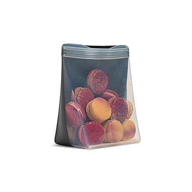 W&amp;P 36 oz. Porter Stand-Up Silicone Reusable Food Storage Bag in Charcoal. View a larger version of this product image.