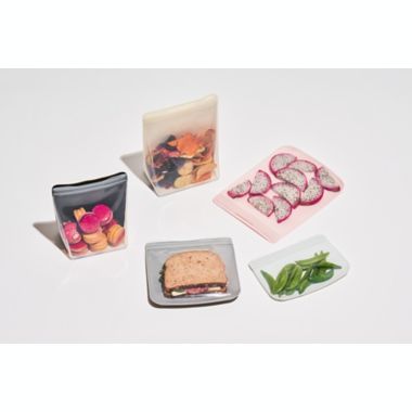 W&amp;P 36 oz. Porter Stand-Up Silicone Reusable Food Storage Bag in Charcoal. View a larger version of this product image.