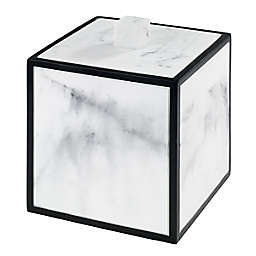 Avanti Jasper Resin Jar with Lid in White/Black