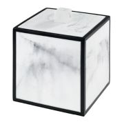 Avanti Jasper Resin Jar with Lid in White/Black