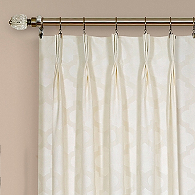 Windsor Pinch Pleat 84-Inch Rod Pocket/Back Tab Window Curtain Panel in Ivory (Single). View a larger version of this product image.
