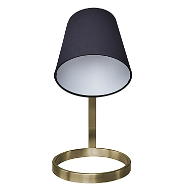Studio 3B&trade; Metal Cone Table Lamp in Gold with Fabric Shade. View a larger version of this product image.