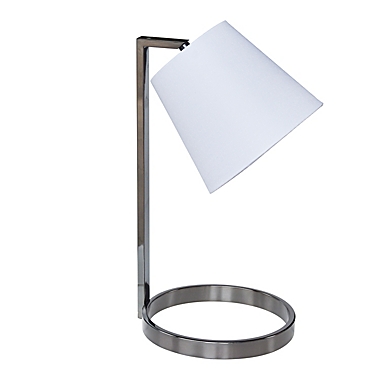 Studio 3B&trade; Metal Cone Table Lamp in Black with Fabric Shade. View a larger version of this product image.