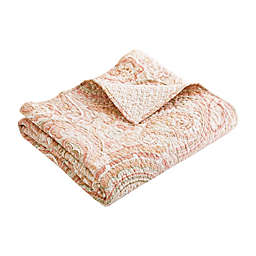 Levtex Home Spruce Quilted Reversible Throw Blanket in Coral