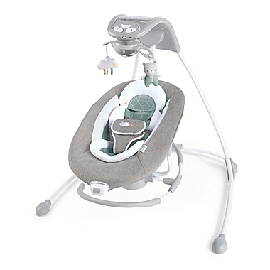 Deluxe Foldable Baby Bouncer Grey Elephant First Swing Soothing Music & Toys 143 