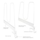 Alternate image 4 for Simply Essential&trade; Tall Metal Shelf Dividers in White (Set of 2)