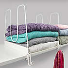 Alternate image 1 for Simply Essential&trade; Tall Metal Shelf Dividers in White (Set of 2)