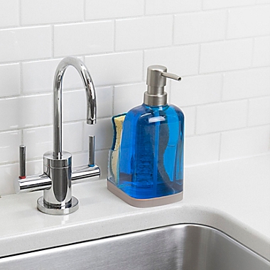Squared Away&trade; Soap Pump with Sponge Caddy. View a larger version of this product image.