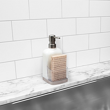 Squared Away&trade; Soap Pump with Sponge Caddy. View a larger version of this product image.