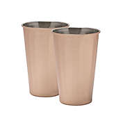 Houdini 20 oz. Faceted Tumblers in Copper (Set of 2)