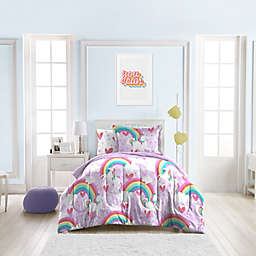 Dream Factory Unicorn Rainbow 5-Piece Reversible Twin Comforter Set