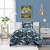 Dream Factory Sharks 5-Piece Reversible Twin Comforter Set in Blue