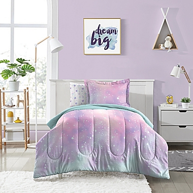 Dream Factory Twilight 5-Piece Reversible Twin Comforter Set in Pink. View a larger version of this product image.