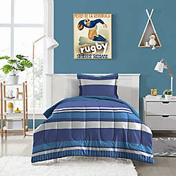 Dream Factory Rugby Stripe 5-Piece Reversible Comforter Set