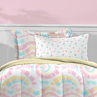 Dream Factory Tie Dye Rainbow 5-Piece Reversible Comforter Set. View a larger version of this product image.