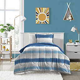 Dream Factory© Tie Dye Stripe 5-Piece Full Comforter Set in Blue