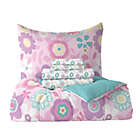 Alternate image 6 for Dream Factory Fantasia Floral 5-Piece Reversible Full Comforter Set in Pink