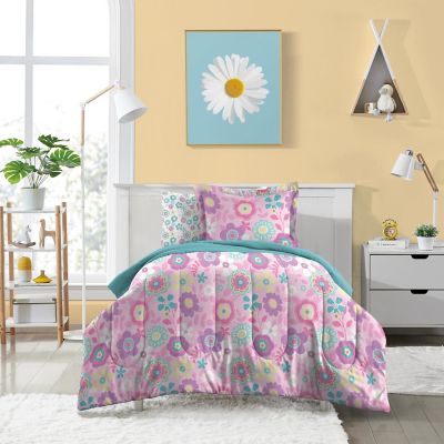 Dream Factory Fantasia Floral 5-Piece Reversible Comforter Set