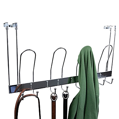 Simply Essential&trade; Over-the-Door 4-Hook Rack in Chrome. View a larger version of this product image.