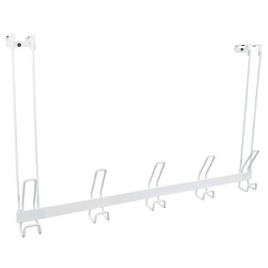 Simply Essential&trade; Over-the-Door 5-Hook Rack in Bright White. View a larger version of this product image.