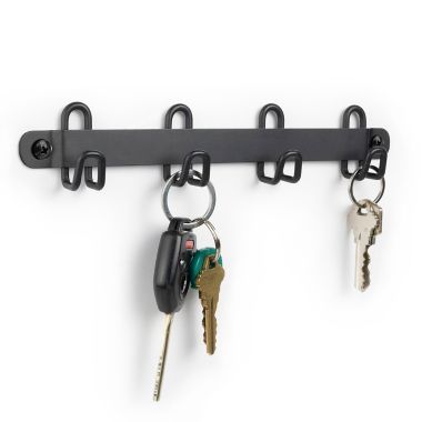 Simply Essential&trade; Wall Mounted Key Rack in Black. View a larger version of this product image.