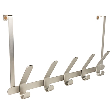 Squared Away&trade; Over-the-Door Rack in Brushed Nickel. View a larger version of this product image.