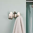 Alternate image 1 for Squared Away&trade; Wall Mounted Double Hook in Brushed Nickel