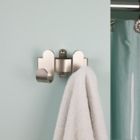 Alternate image 1 for Squared Away&trade; Wall Mounted Double Hook in Brushed Nickel