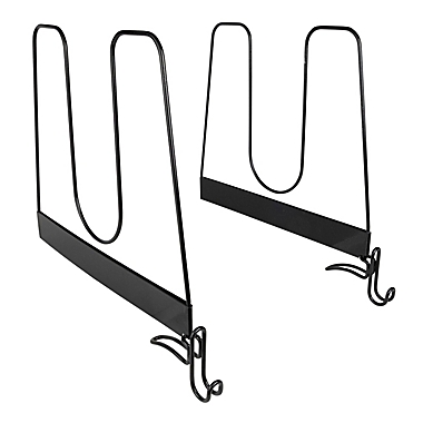 Simply Essential&trade; Tall Metal Shelf Dividers in Black (Set of 2). View a larger version of this product image.