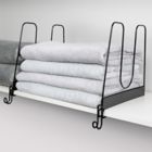 Alternate image 1 for Simply Essential&trade; Tall Metal Shelf Dividers in Black (Set of 2)