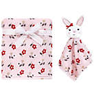 Alternate image 0 for Hudson Baby&reg; 2-Piece Bunny Security Blanket Set in Pink